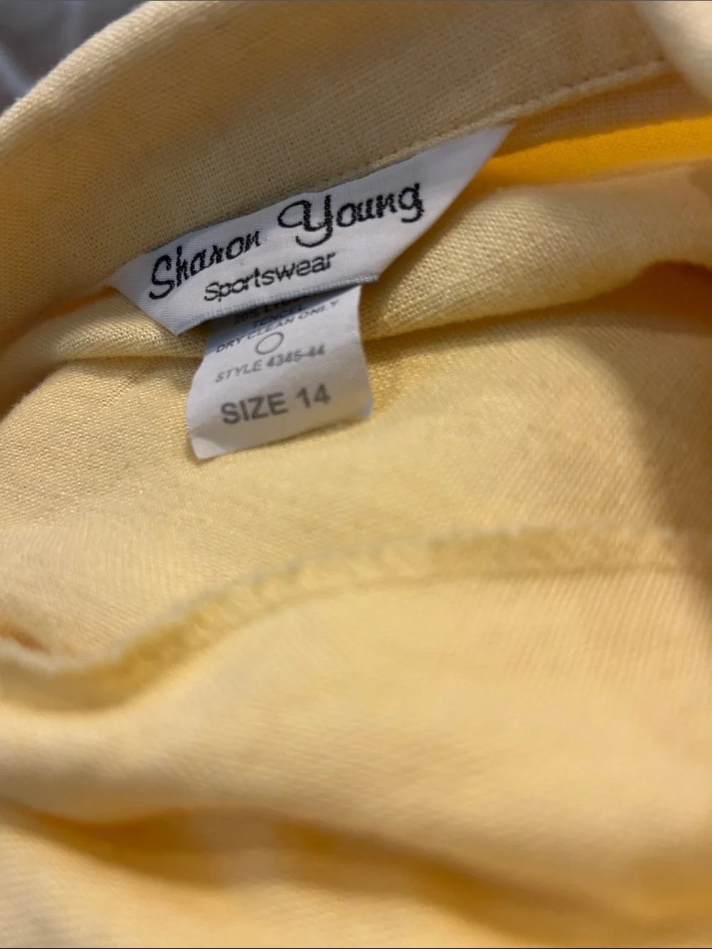 Sharon Young Sunny Yellow Short-Sleeve Linen Button-Front Shirt- Made in The USA - Picture 9 of 10